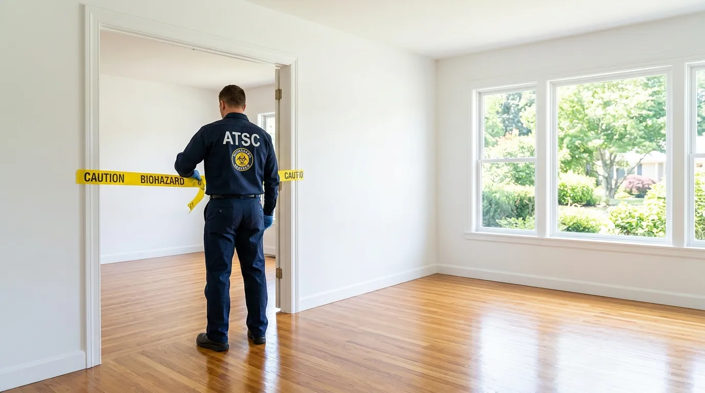 Certified biohazard cleanup crew performing Decomposition Cleanup in Santa Clarita